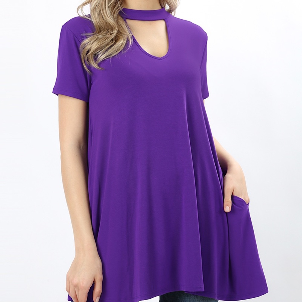 Zenana Choker Neck Top